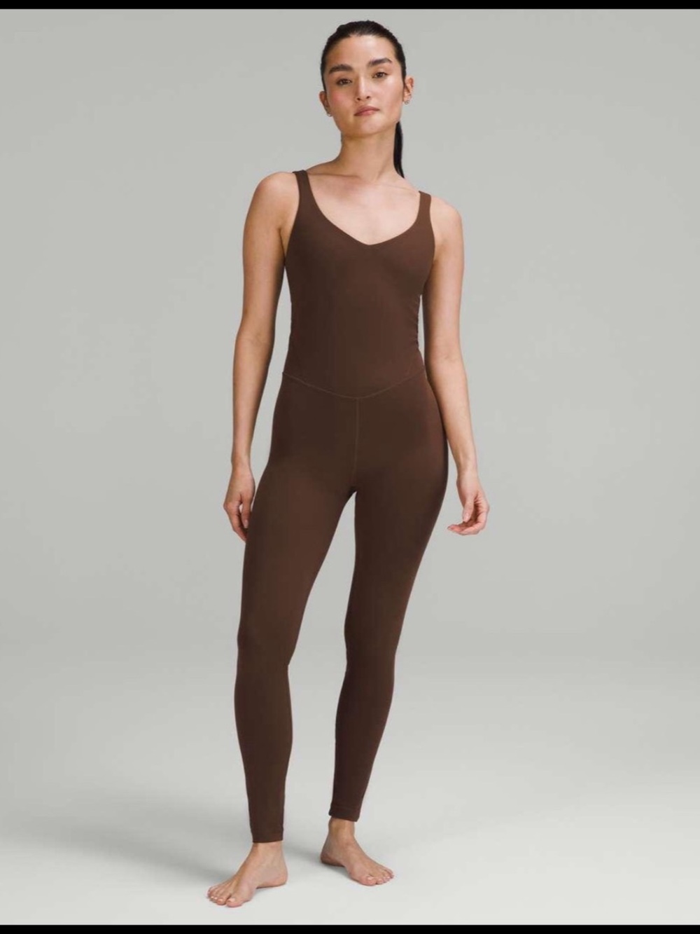 lululemon Align Bodysuit 25" Brown Jumpsuit Size 8